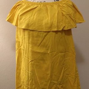 Linen Marigold Off The Should Dress